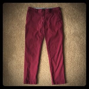 Banana Republic Cranberry Chinos Size 2